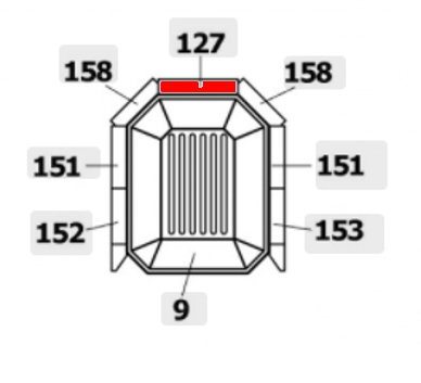 Haas+Sohn Siena 277.15 Rückwandstein mittig Feuerraumstein