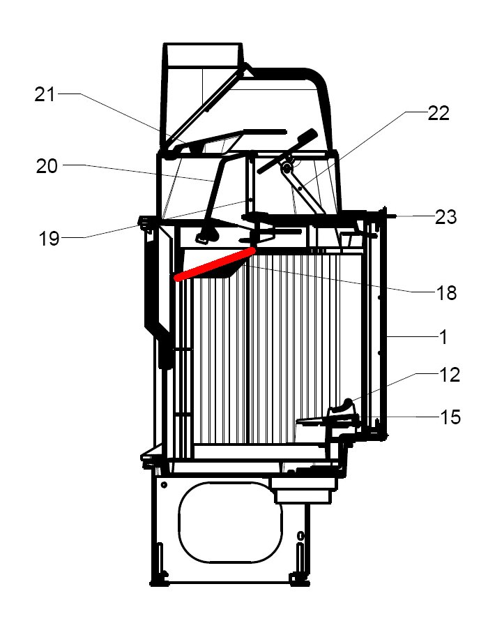 Leda Karat 510 D Zugumlenkung unten B Prallplatte