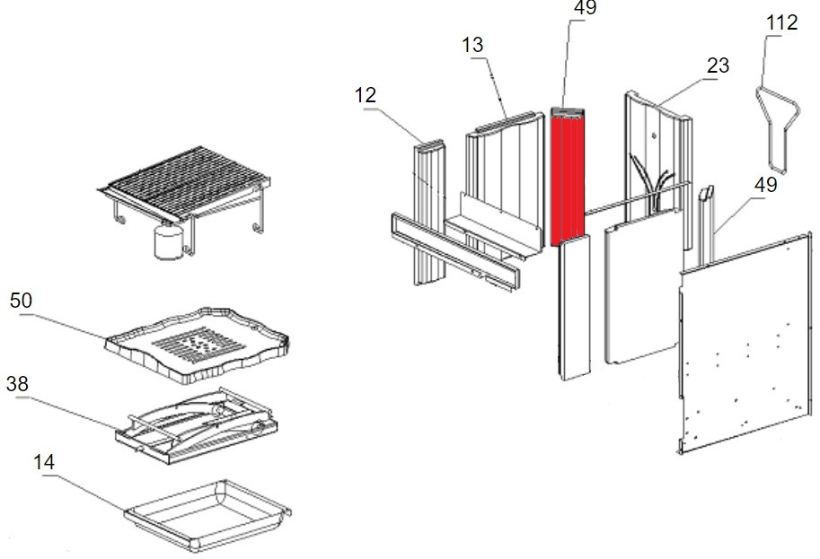 La Nordica America CMO Seitenplatte links hinten A