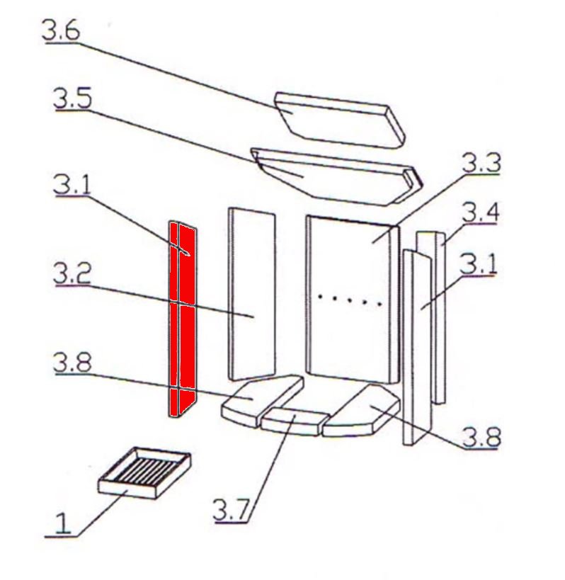 Oranier Polar 6 Seitenstein links vorne D Vermiculitestein