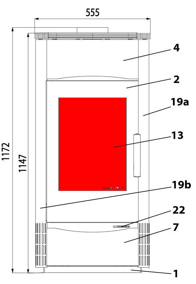 Haas+Sohn I 3020 Sichtscheibe Türglas