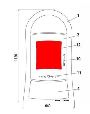 Haas+Sohn Vestre 368.19 Sichtscheibe Schauglas
