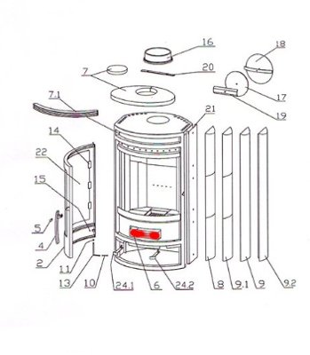 Oranier Arktis 4 Aschekasten Aschebox